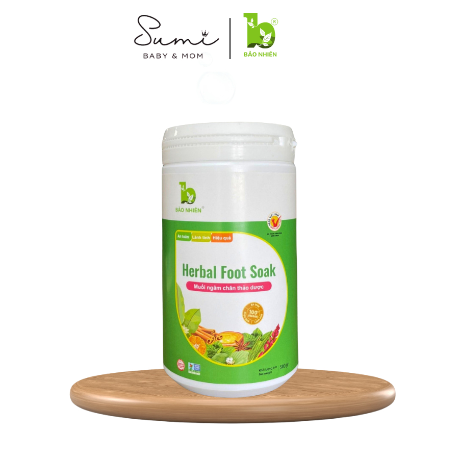 Muối ngâm chân thảo dược IVF Bảo Nhiên 500gr Giữ ấm tử cung - cho người chuẩn bị làm IVF, Sumi Baby