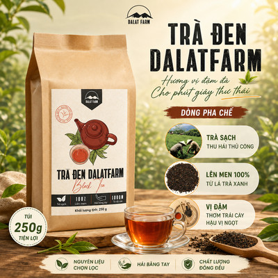 Trà Đen DalatFarm - Túi 250g