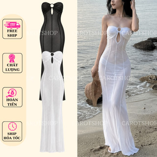 [HỎA TỐC] Đầm Lưới Cúp Khoen Ngực Dài 110cm (không kèm quần bikini) K5244_CAROTSHOP