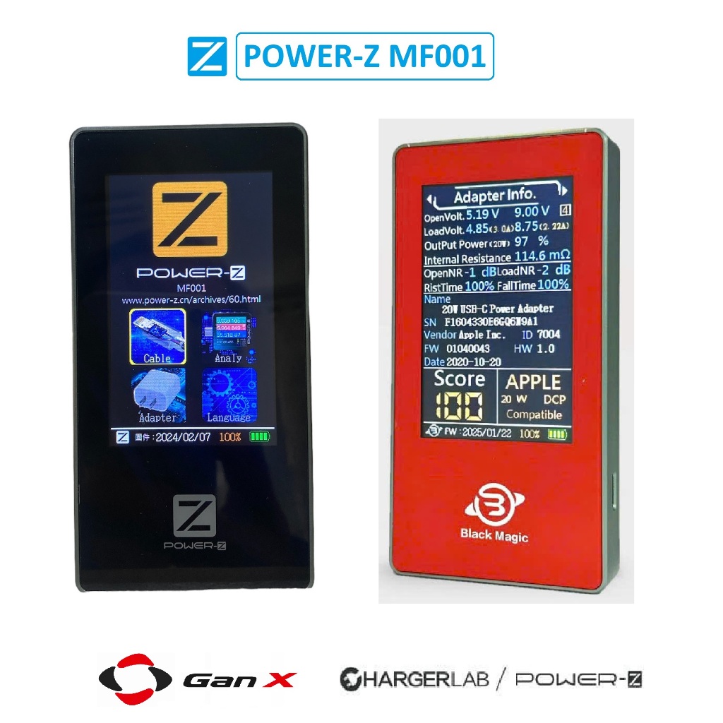 POWER-Z MF001 Máy kiểm tra cáp sạc chuẩn MFI ,củ sạc PD chính hãng,linh kiện-fake ( Phiên bản Red 20