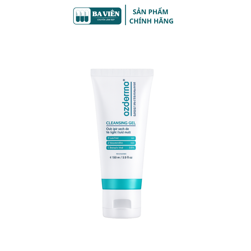 Cleansing Gel Azderma - Sửa rửa mặt dịu nhẹ, làm sạch sâu cho da mụn