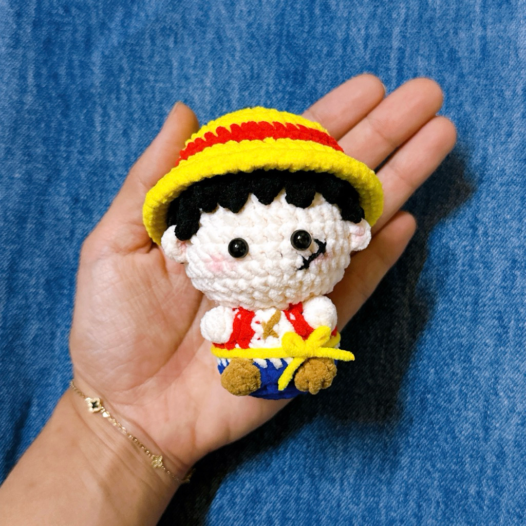 [Len collection] Móc khoá len Luffy chibi