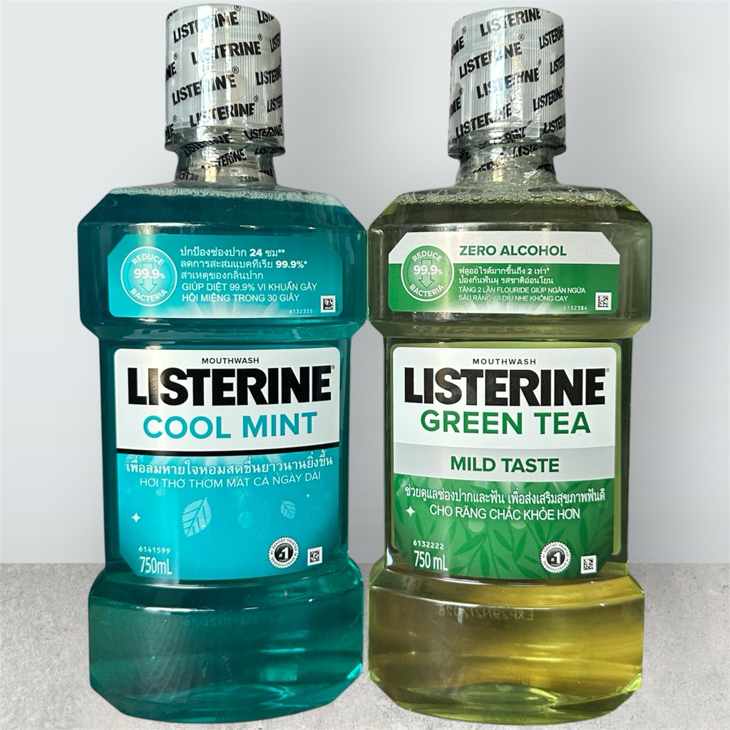 Nước súc miệng Listerine Bạc Hà/ Trà Xanh 750ml