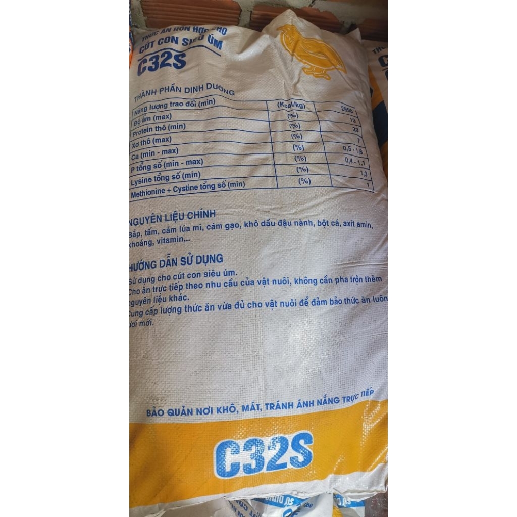 5kg Cám C32S cho Các loại Chim Cút , Gà Rutin từ 1 Ngày tuổi