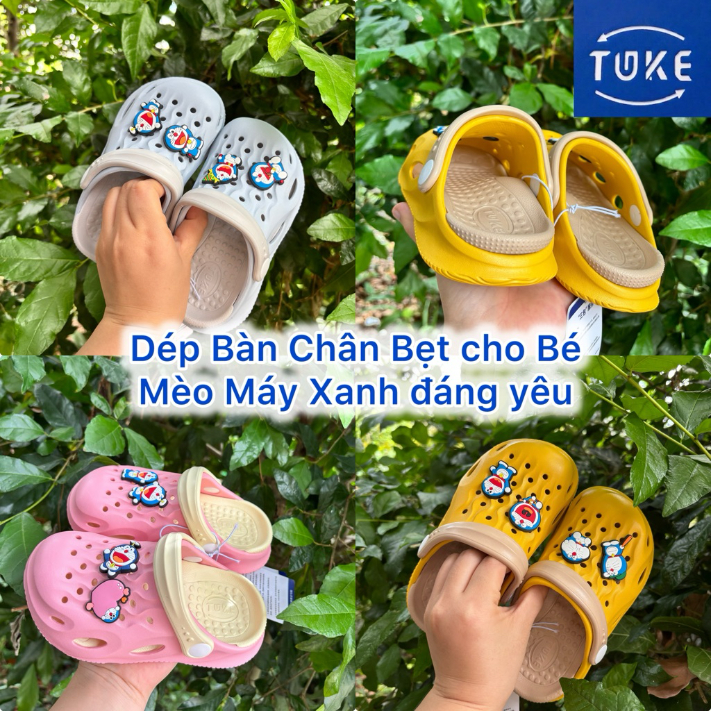 Dép bàn chân bẹt, dép bàn chân bẹt cho bé mèo máy xanh đáng yêu, dép nâng vòm phòng tránh bàn chân b
