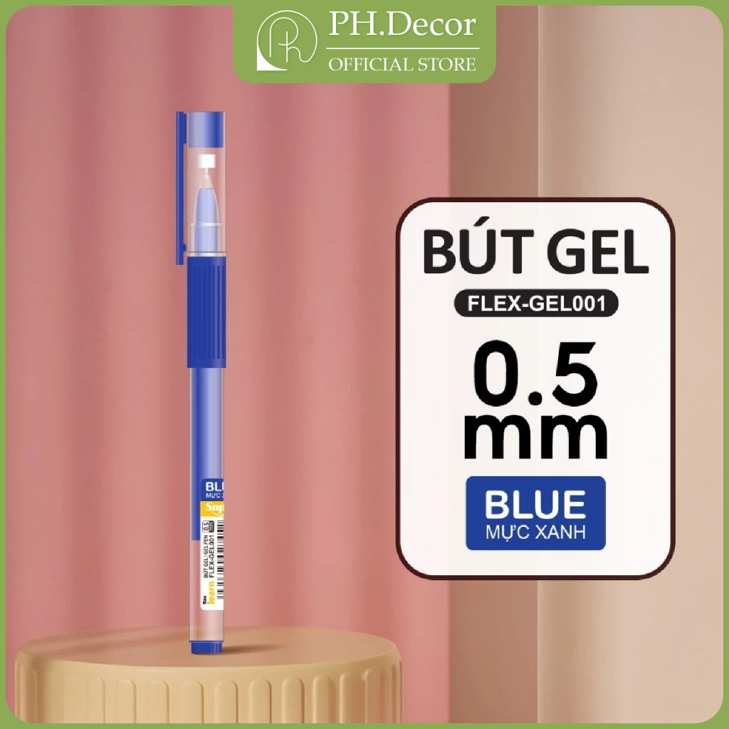 Bút gel cao cấp Flex Learn (Trợ Giá) | FLEX-GEL001-ngòi 0.5mm | có nắp, viết mượt khô | Chính Hãng