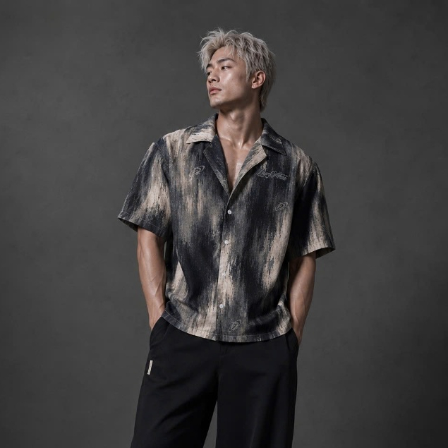 Áo Sơ Mi Degrey Shirt Dusty Green/ Brown/ Trắng