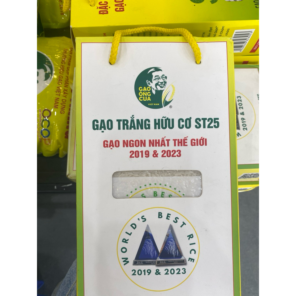 Gạo Trắng Hữu Cơ ST25 hộp 2kg