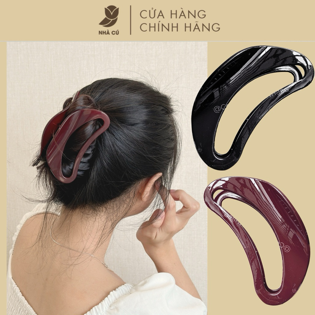 Kẹp Tóc Thạch Bán Nguyệt Size Lớn NHÀ CÚ Kẹp Bấm Càng Cua Phong Cách Hàn Quốc 5982 | BigBuy360 - bigbuy360.vn