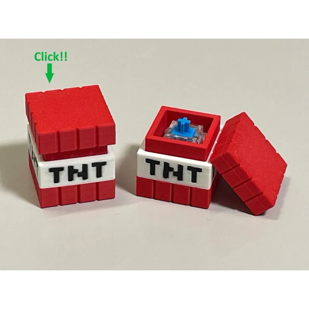 Móc khoá clicker TNT | Minecraft | keychain clicker