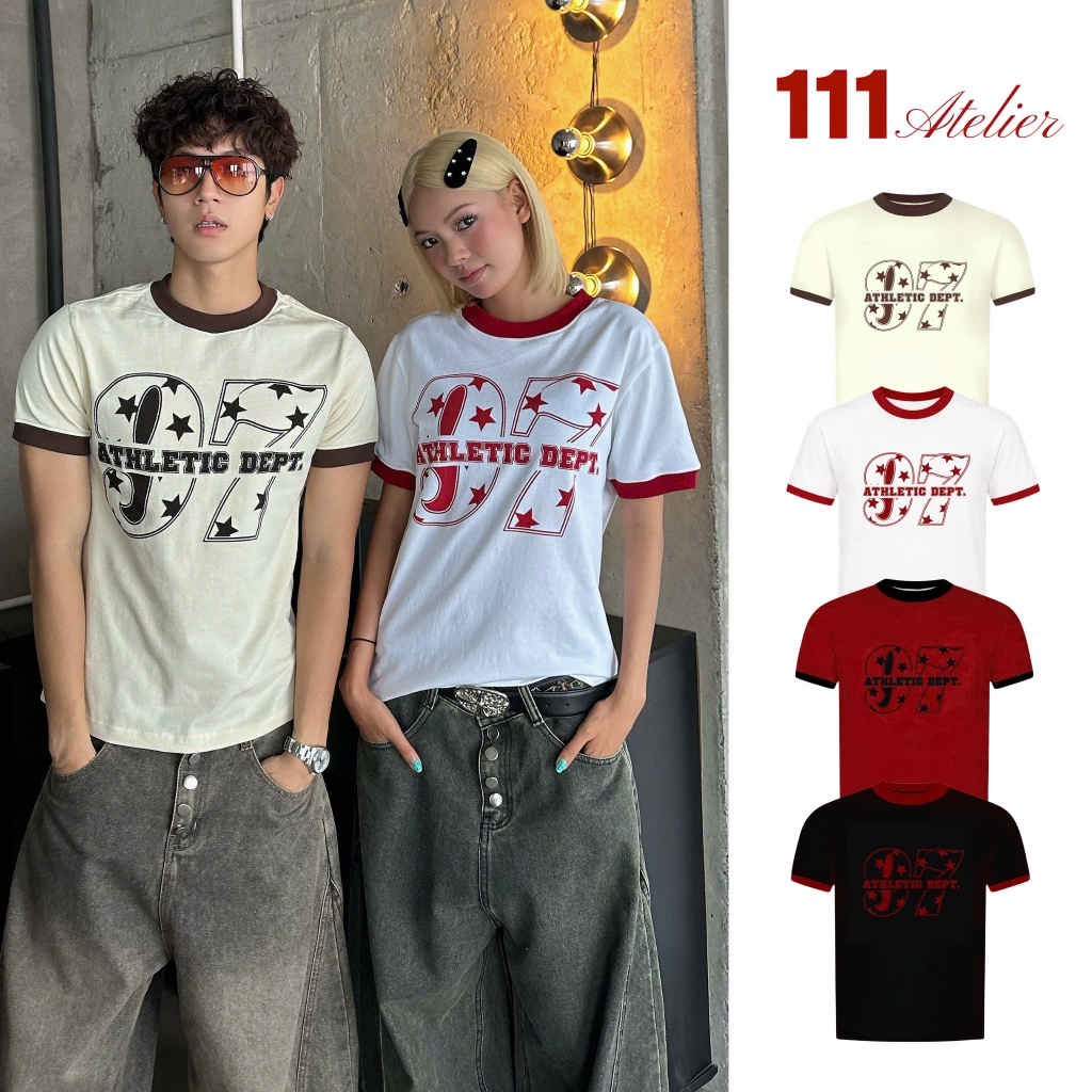 [DEAL MỞ BÁN] 111 - Áo thun ôm body ringer tee 97 Dept thời trang nam nữ