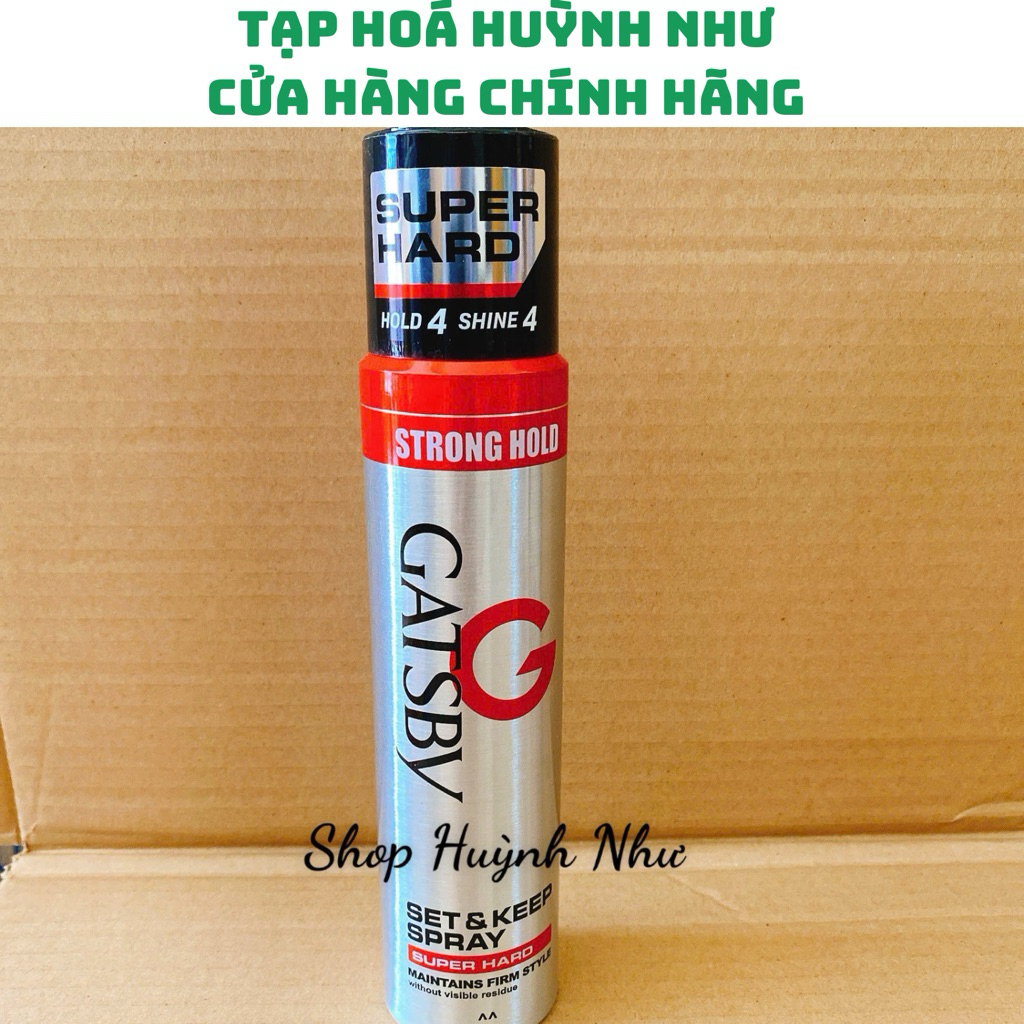 [CHÍNH HÃNG]Keo xịt tóc Gatsby Super Hard, 250ml-TẠP HÓA HUỲNH NHƯ