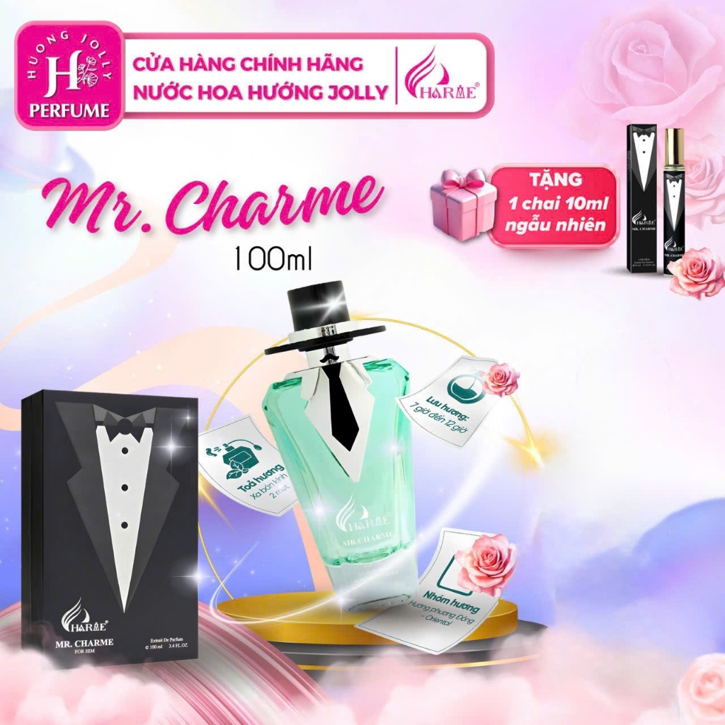 Nước Hoa Nam Char.me MR.CHARME 100ML Thanh Lịch Quý Ông Sang Trọng Cuốn Hút [Mua 1 tặng 1]
