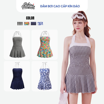 Đồ bơi một mảnh nữ kín đáo che bụng đi biển - Bikini Passport - BS282_CAR
