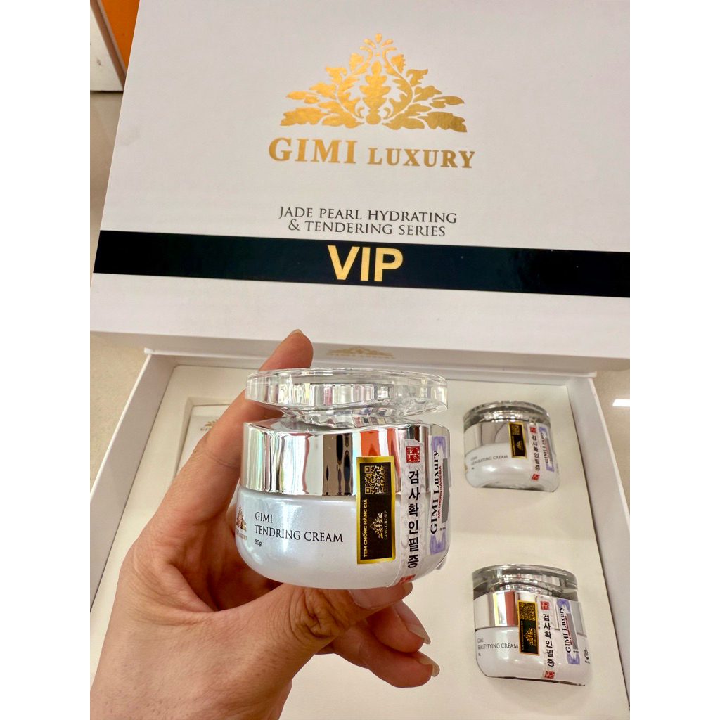 Kem Dưỡng Ngày Gimi Luxury Vip ( Serum mẫu lọ tròn ) lọ 30g có team Qr , chống nhái