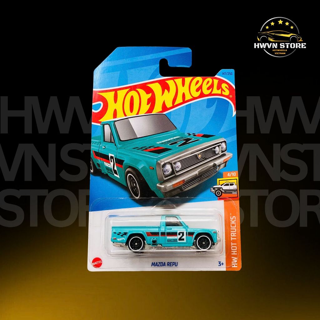Xe mô hình Hotwheels Mazda Repu màu xanh ngọc