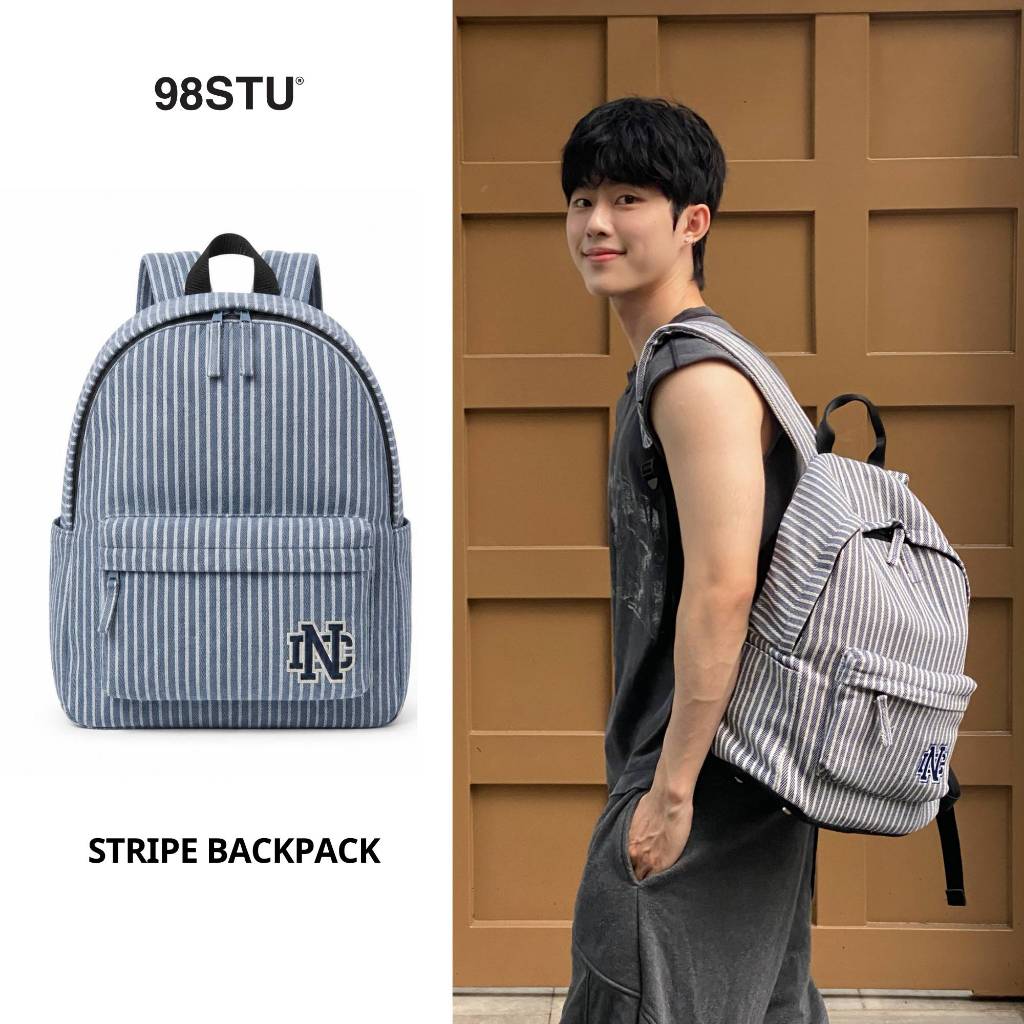 Balo 98stu Local Brand Chính Hãng Stripe Backpack chống nước Đựng Vừa Laptop 14