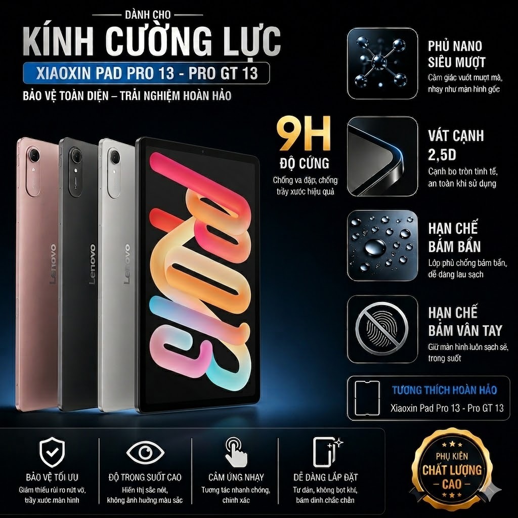 Kính cường lực Xiaoxin Pad Pro 13 - Pro GT 13 loại tốt - Smart Devil