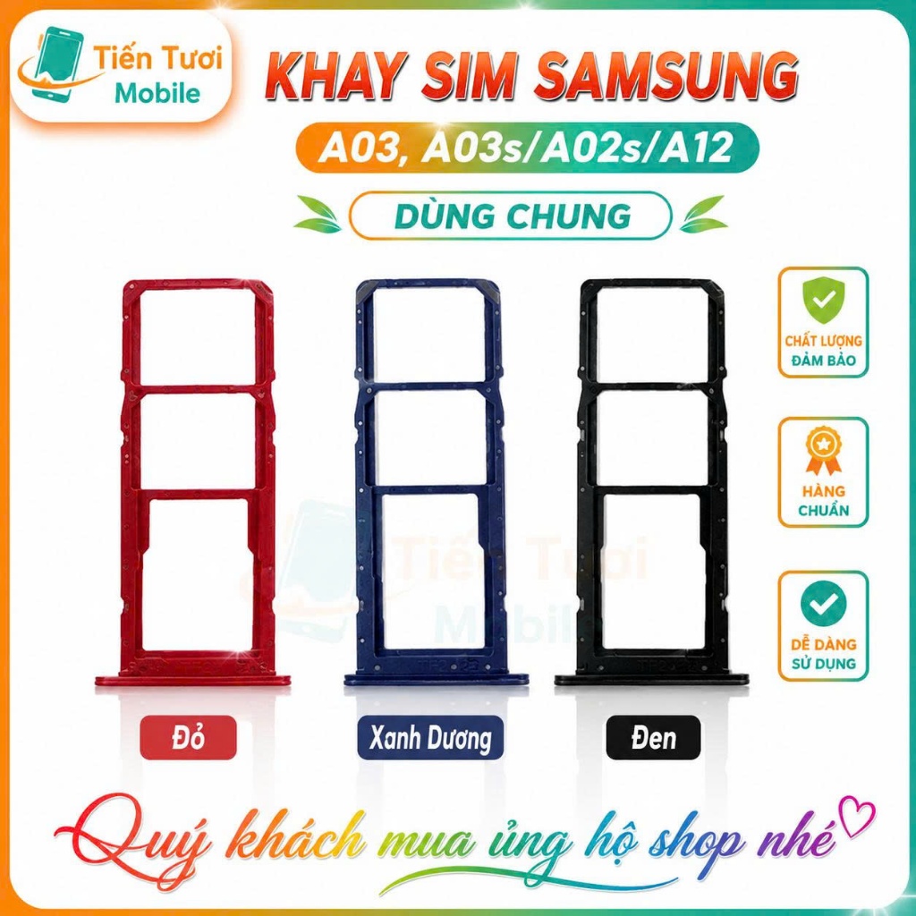 Khay sim samsung  A03,A03s/A02s/A12 dùng chung