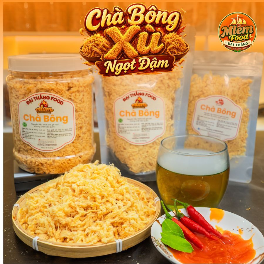Chà Bông Xù Từ Thịt Gà Nguyên Chất Loại 1 | Ruốc Gà Tơi Xốp Thơm Ngon | Mlem Food Đại Thắng