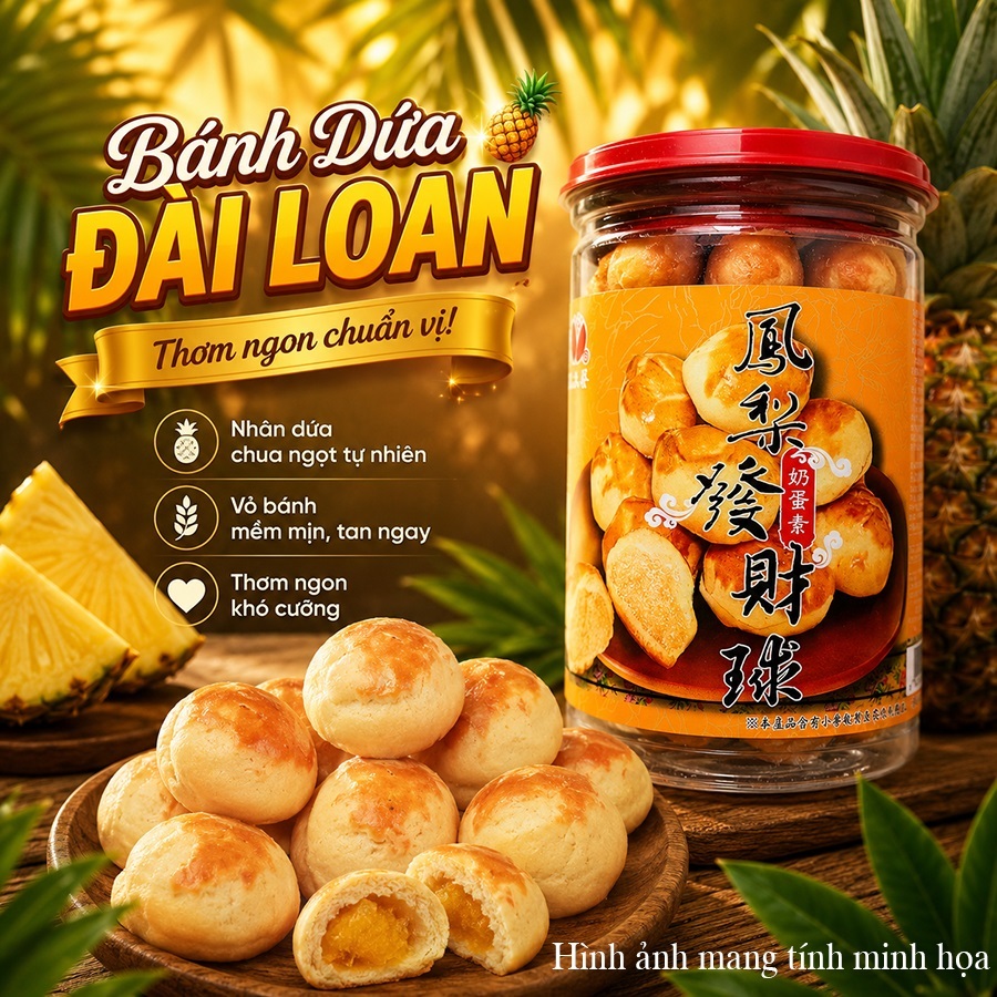 Bánh dứa Yu Pin Sin Mini Đài Loan Bánh dứa Đài Loan