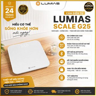 Cân Điện Tử Lumias Scale G25 Cao Cấp, Kính Cường Lực 5mm, Pin AAA, Bảo Hành 24 Tháng