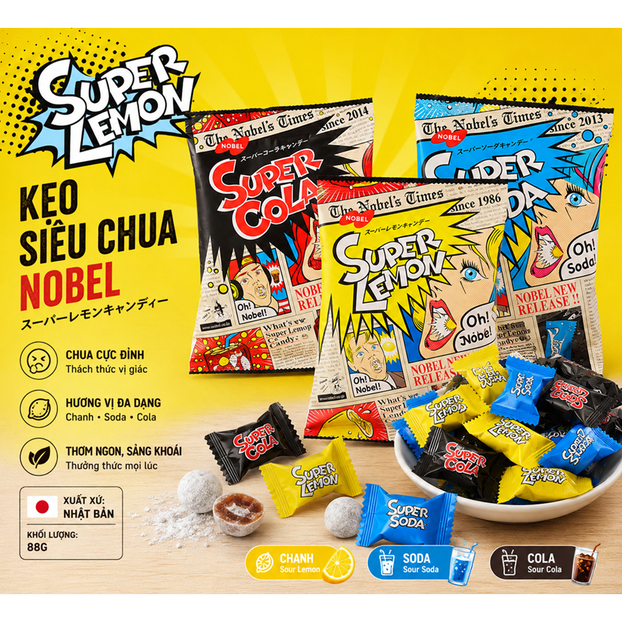 Kẹo Siêu Chua Nobel Nhật Bản