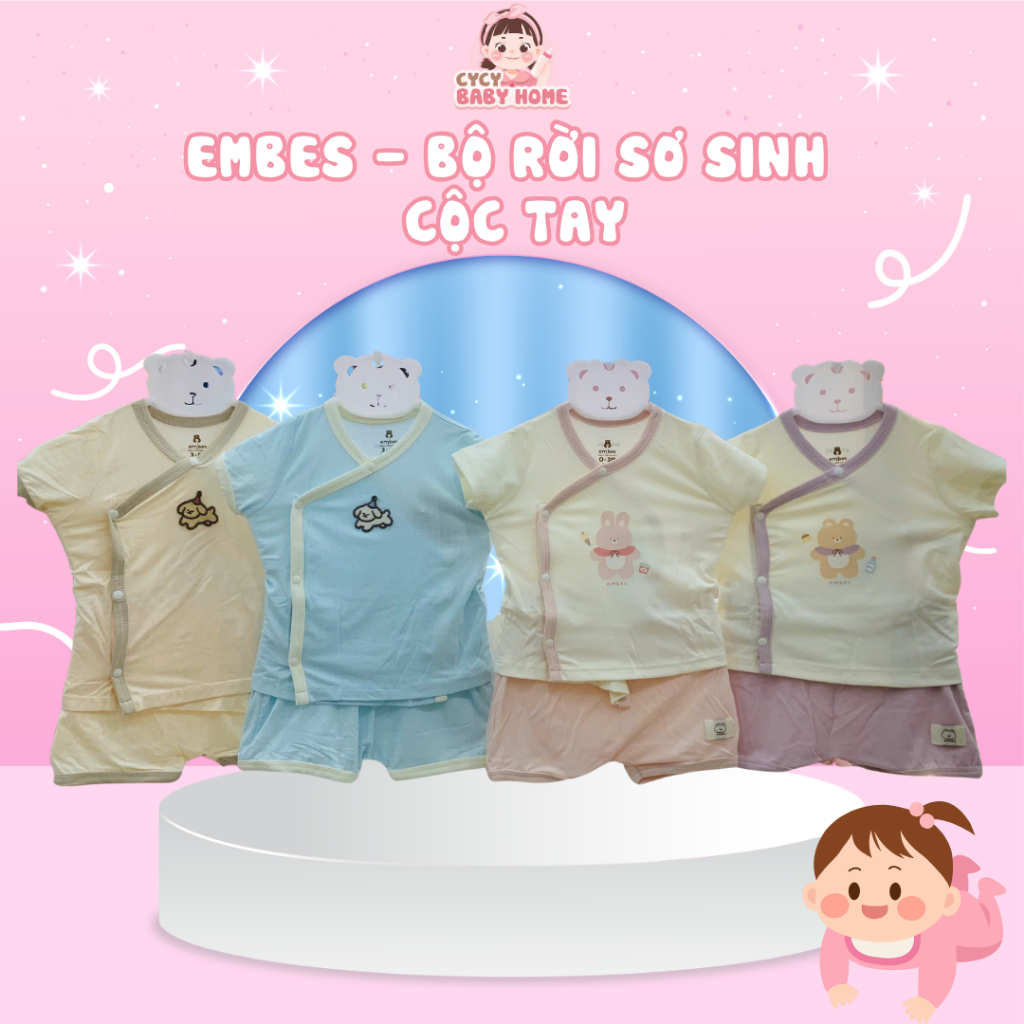 EMBES - Bộ Rời Cộc Tay Cho Bé Từ Sơ Sinh Cycybabyhome