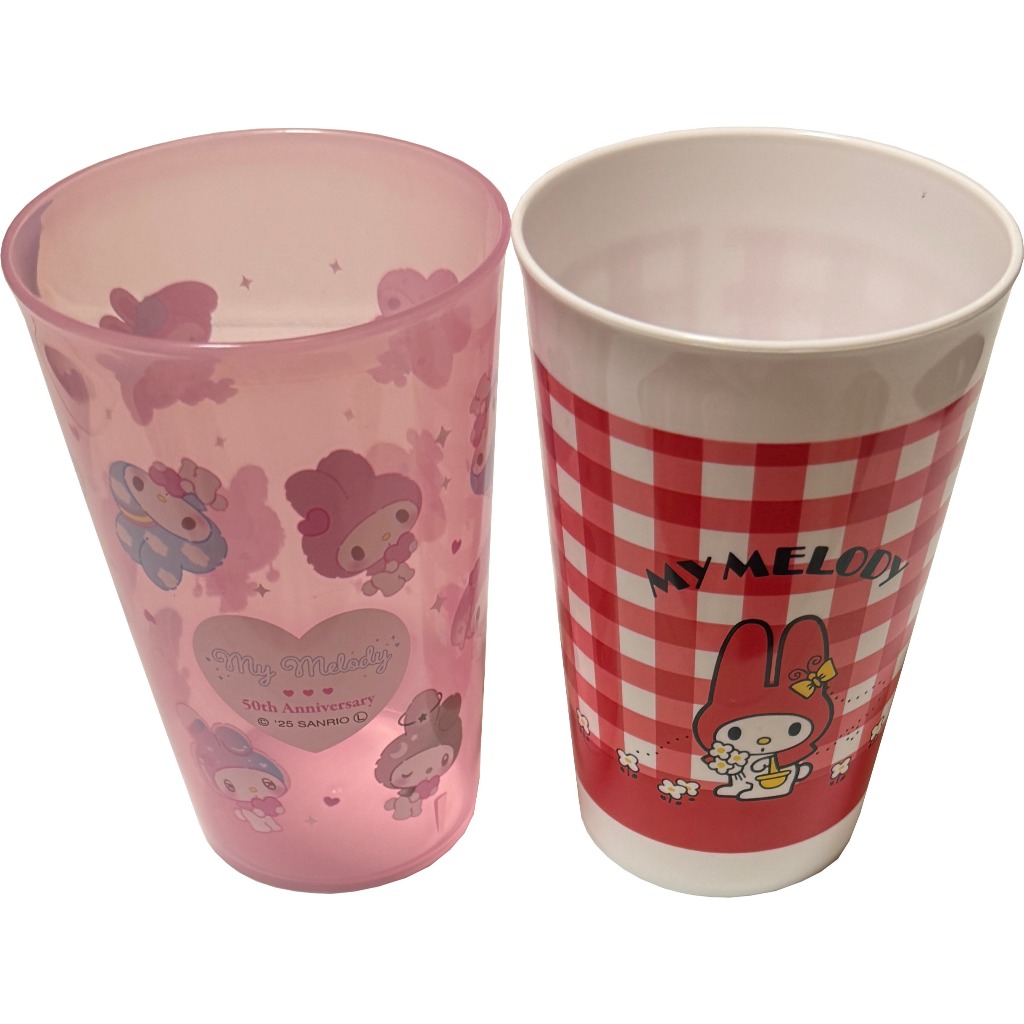 【Direct from Japan】Sanrio My Melody 50th Anniversary Plastic Cups, Plastic Tumblers, 8.4 (φ) cm, 12.