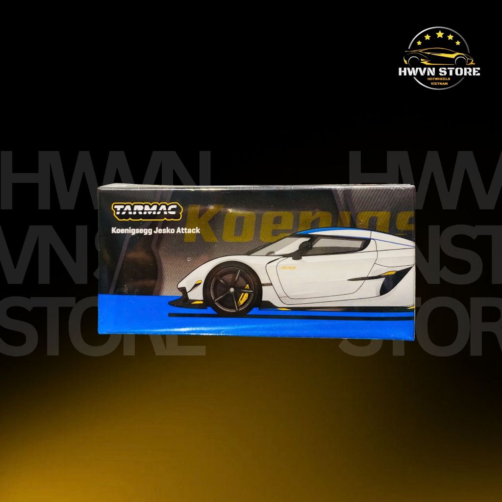 Xe mô hình Tarmac Works Koenigsegg Jesko Attack Silver T64G-TL052-SL Màu bạc