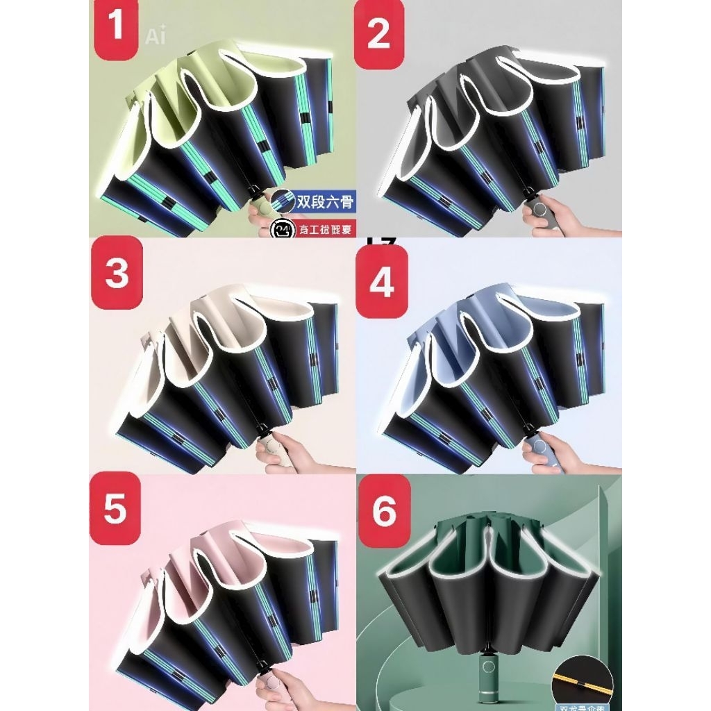 Ô Dù Gấp Ngược Tự Động 60 Nan Kép Thông Minh – Ô Che Mưa Nắng Ô Tô Cao Cấp Chống UV, Có Viền Phản Qu