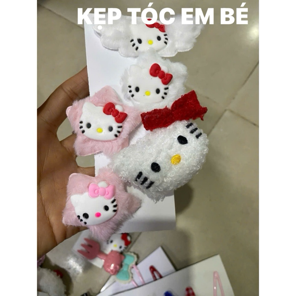 Set 50 Kẹp Tóc Hello Kitty Siêu Đáng Yêu Cho Bé