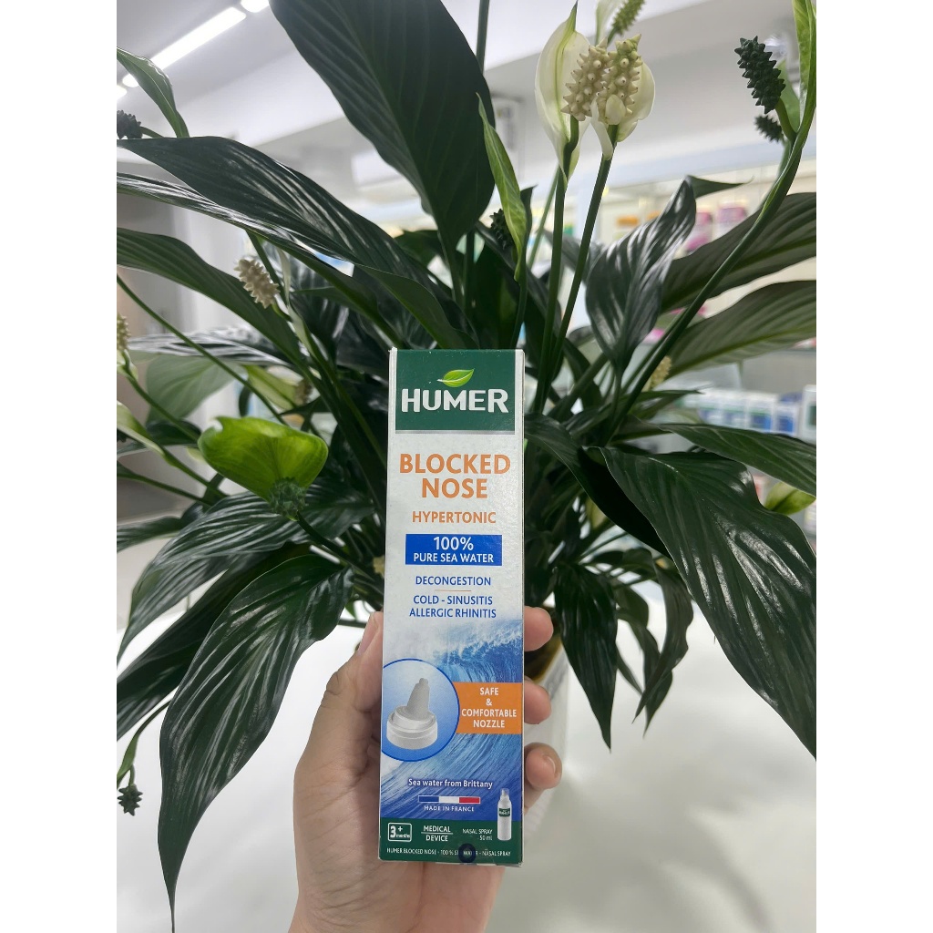 Humer Xịt Mũi Humer Blocked Nose Hỗ Trợ Giảm Cảm Lạnh, Viêm Xoang, Viêm Mũi Dị Ứng (Chai 50ml)