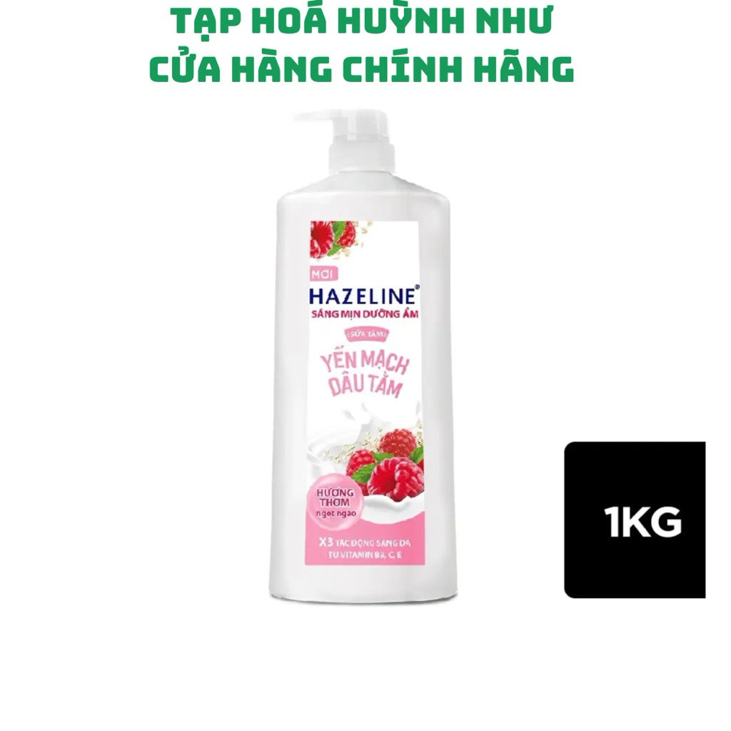 [CHÍNH HÃNG]<Chai 1kg>Sữa tắm Hazeline yến mạch dâu tằm..