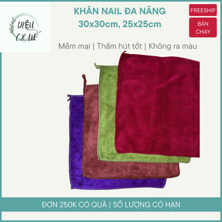 khăn nail đa năng in 30x30cm không đổ lông,không ra màu,thấm hút tôt