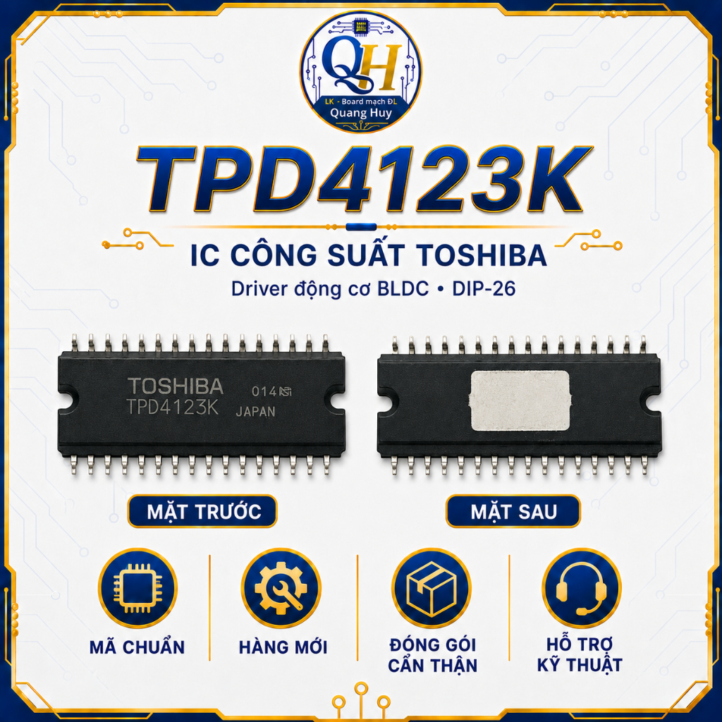 IC TPD4123K Toshiba – IC công suất quạt Sharp, driver motor BLDC (THÁO MÁY)