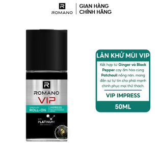 Lăn Khử Mùi Romano VIP 50ml Hương Nước Hoa Nam Tính Khử Mùi Hiệu Quả