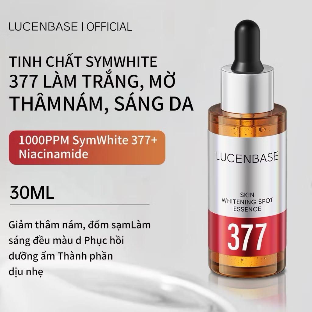 Tinh chất 377 làm trắng sáng da, mờ thâm + Hộp Mặt nạ 377 dưỡng trắng mờ thâm 10 miếng