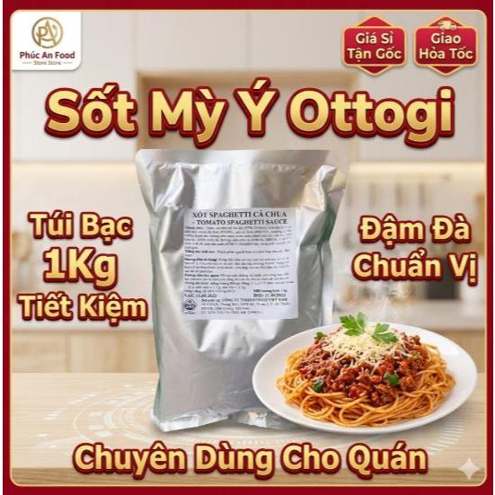 Xốt Cà Chua Mỳ Ý Ottogi Gói Lớn 1Kg - Sốt Nấu Mì Spaghetti Tiện Lợi, Chuẩn Vị