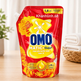 Nước giặt OMO Matic Comfort tinh dầu thơm cho máy giặt cửa trên 1.8kg