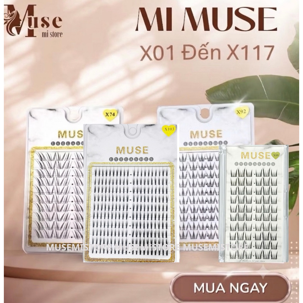 FULL- Mi Giả MUSE, Mi Cụm Cao Cấp MUSE mỏng tự nhiên - Muse_Mi_Store