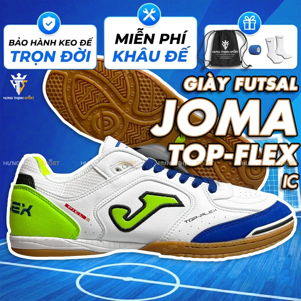 Giày Đá Bóng / Giày Đá Banh JOMA TOP-FLEX |IC Futsal Sân Trong Nhà| Tặng Khâu Đế + Bảo Hành Keo Đế T