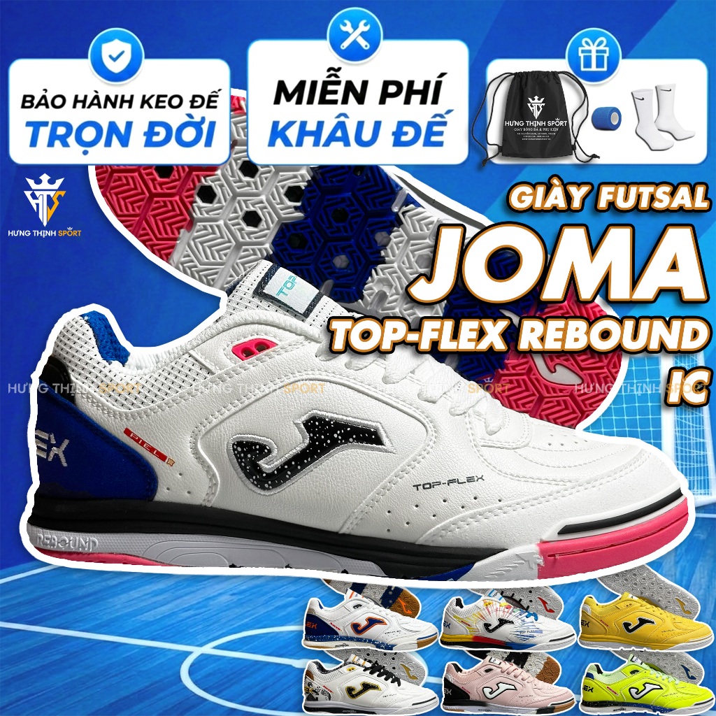 Giày Đá Bóng / Giày Đá Banh JOMA TOP-FLEX REBOUND |IC Futsal Sân Trong Nhà| Tặng Khâu Đế + Bảo Hành 