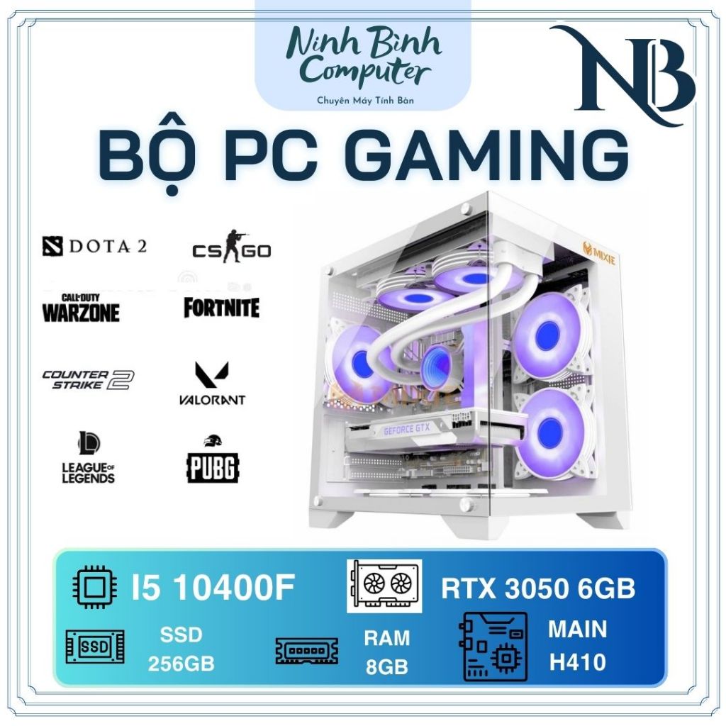 Bộ Máy Tính Chiến Game Main H510 | CPU i5 10400F | Ram 8GB | VGA Nhiều lựa chọn ạ