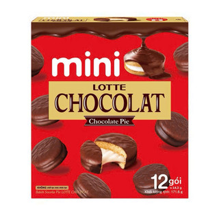 BÁNH SOCOLA PIE MINI LOTTE CHOCOLAT HỘP 171,6G