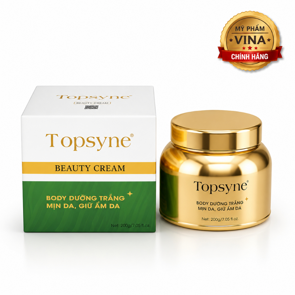 Kem dưỡng trắng da giữ ẩm mịn da body TOPSYNE 150g