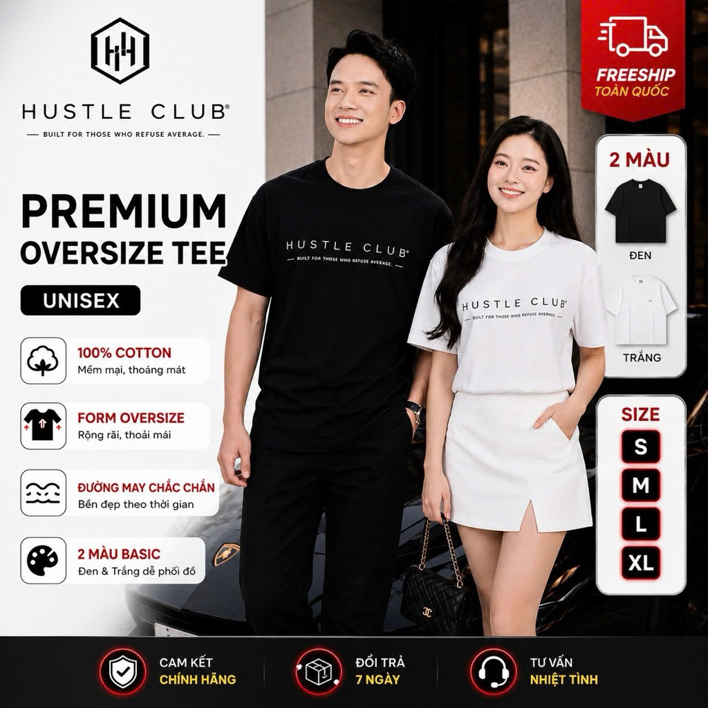 Áo Thun Nam Nữ Hustle Club