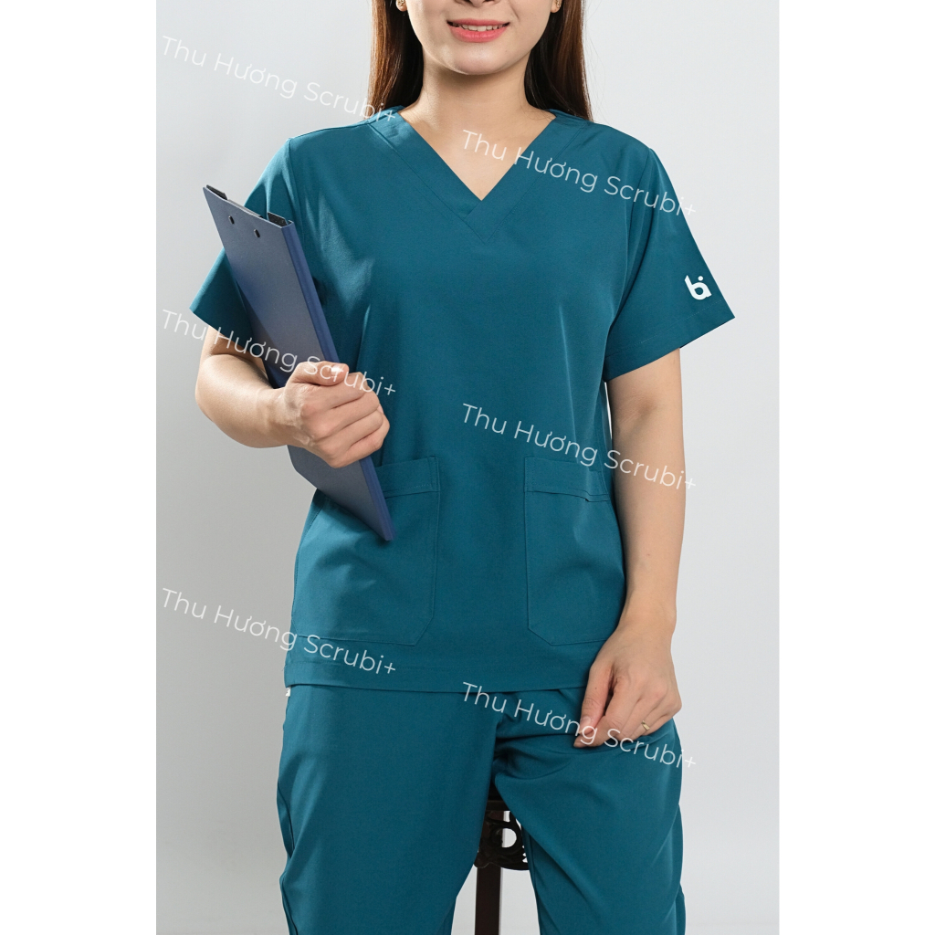 GIÁ XƯỞNG - Đồng phục Spa Vải Lon Co Giãn, Bộ quần áo y tế, Áo blue dược sĩ, Bộ Scrubs bác sĩ, Áo Blouse
