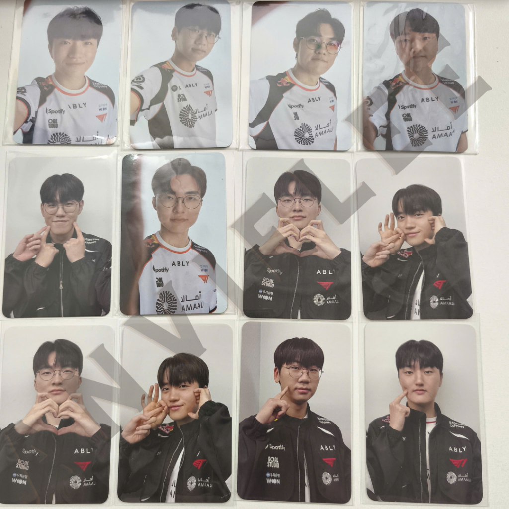 Thẻ bo góc Card T1 Homeground 2025 2026 Faker Oner Gumayusi Keria Doran Peyz boucle