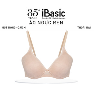 Áo ngực ren không gọng mút mỏng mềm mại iBasic VA029